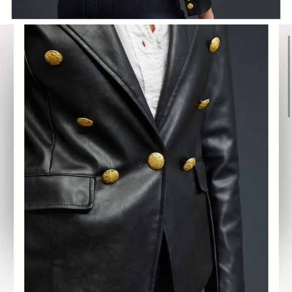 Anthropologie Nico Faux Leather Blazer - Picture 2 of 14